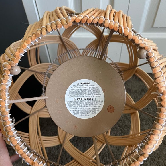 Woven Ratan Lantern with Intricate Diamond Pattern - Picture 4 of 9